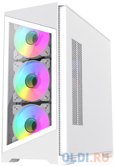 Корпус microATX GameMax Destroyer TGW Без БП белый фото