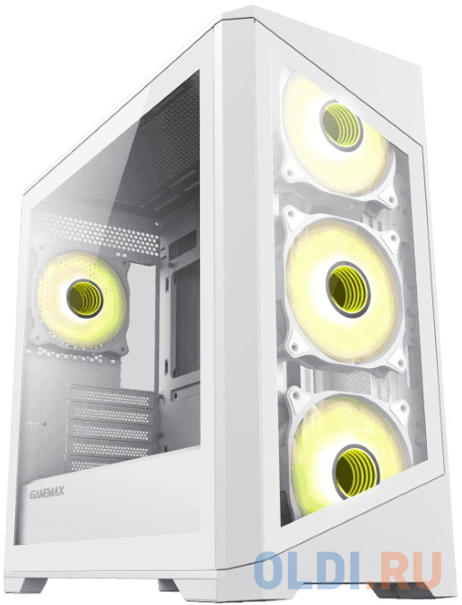 Корпус microATX GameMax Destroyer TGW Без БП белый фото
