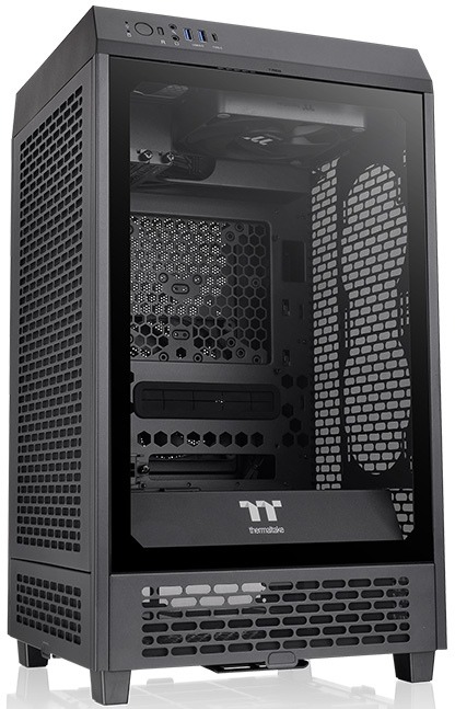 Корпус mini-ITX Thermaltake Tower 200 Без БП чёрный Корпус mini-ITX Thermaltake Tower 200 Без БП чёрный фото
