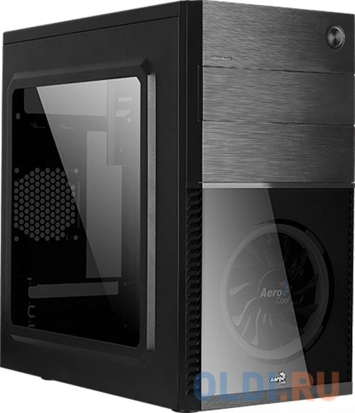 Корпус microATX Aerocool Cs-105 Blue Без БП чёрный синий фото
