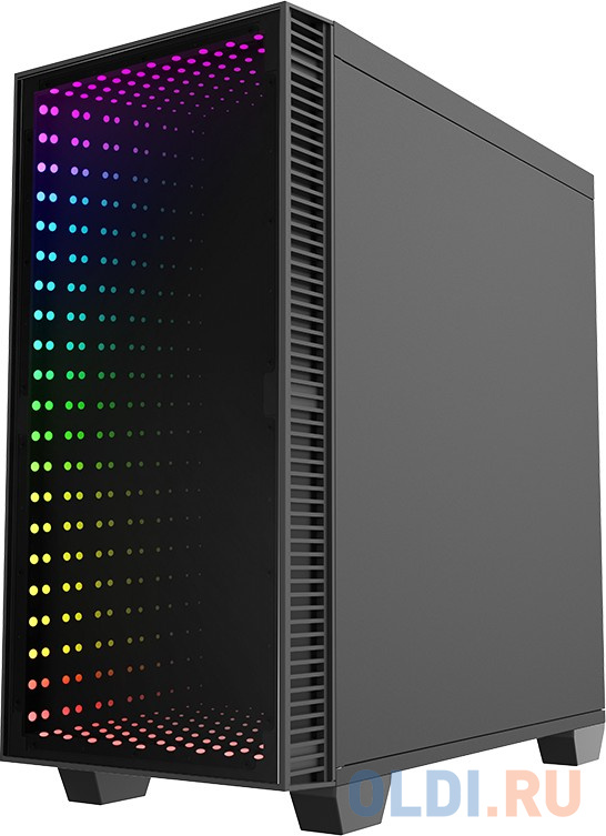 GameMax MFG. H608 Mini Abyss без БП Корпус (Черный, Midi Tower, ATX, зак. стекло, 3*RGB вентилятора) фото