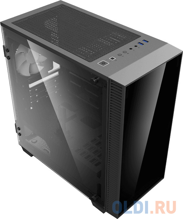 GameMax MFG. H608 Mini Abyss без БП Корпус (Черный, Midi Tower, ATX, зак. стекло, 3*RGB вентилятора) фото