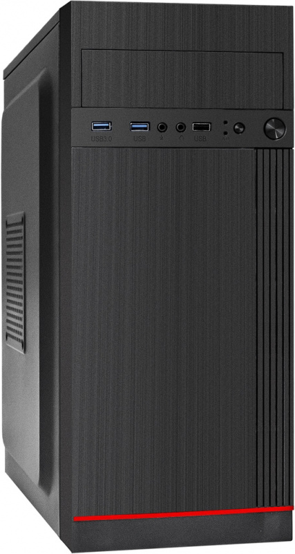 Корпус Miditower ExeGate AA-442U2-AA500 (ATX, AA500 8 см, 1*USB+2*USB3.0, аудио, черный)