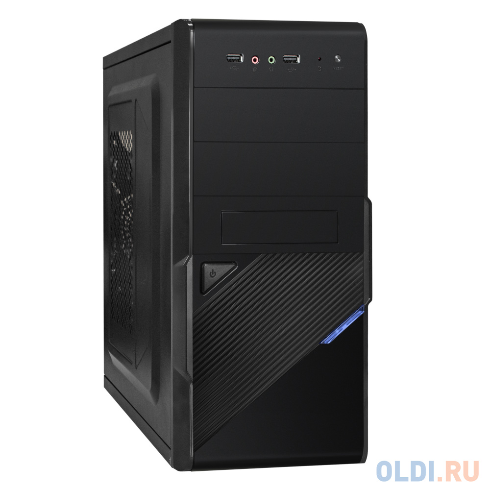 Корпус Minitower ExeGate BA-201-AA350 (mATX, БП AA350 с вент. 8см, 2*USB, аудио, черный)