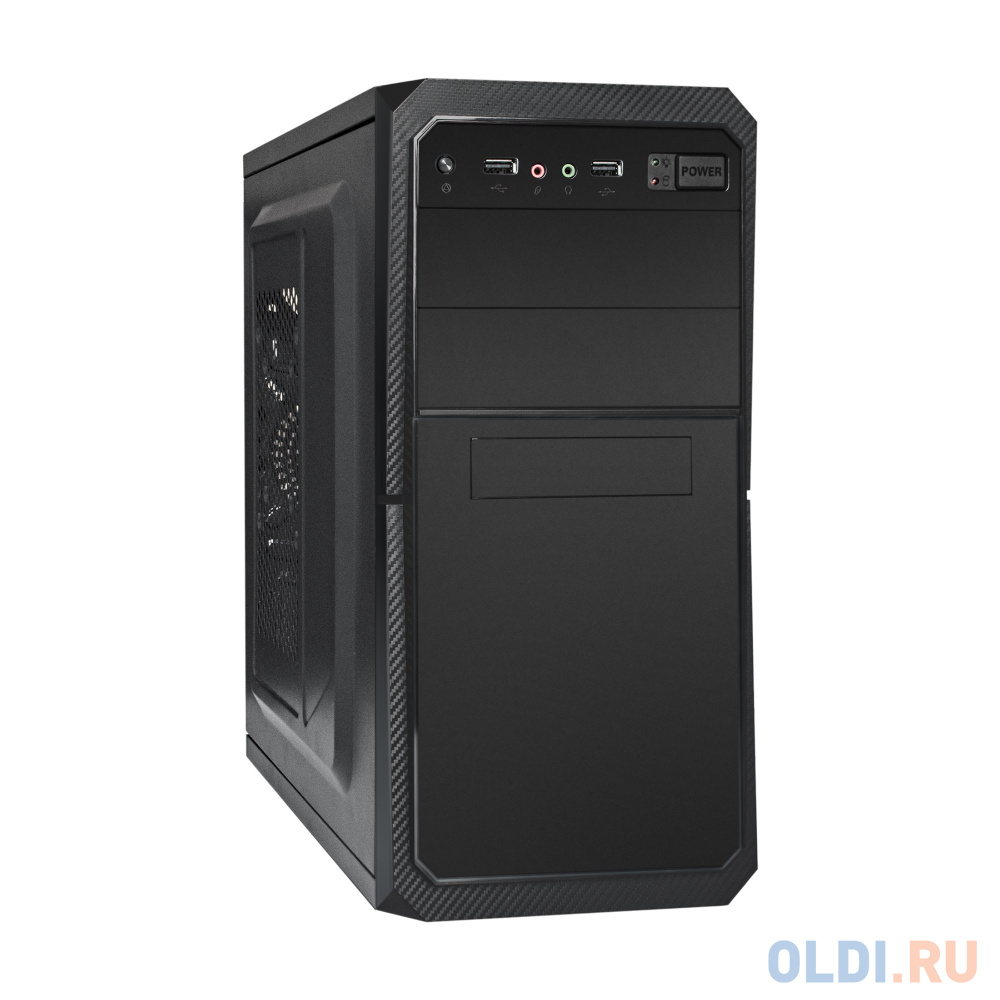 Корпус Minitower ExeGate BA-202-AA400 (mATX, БП AA400 с вент. 8см, 2*USB, аудио, черный)