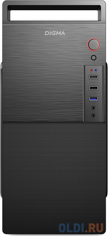 

Корпус microATX Digma DC-MATX101-U2 Без БП черный