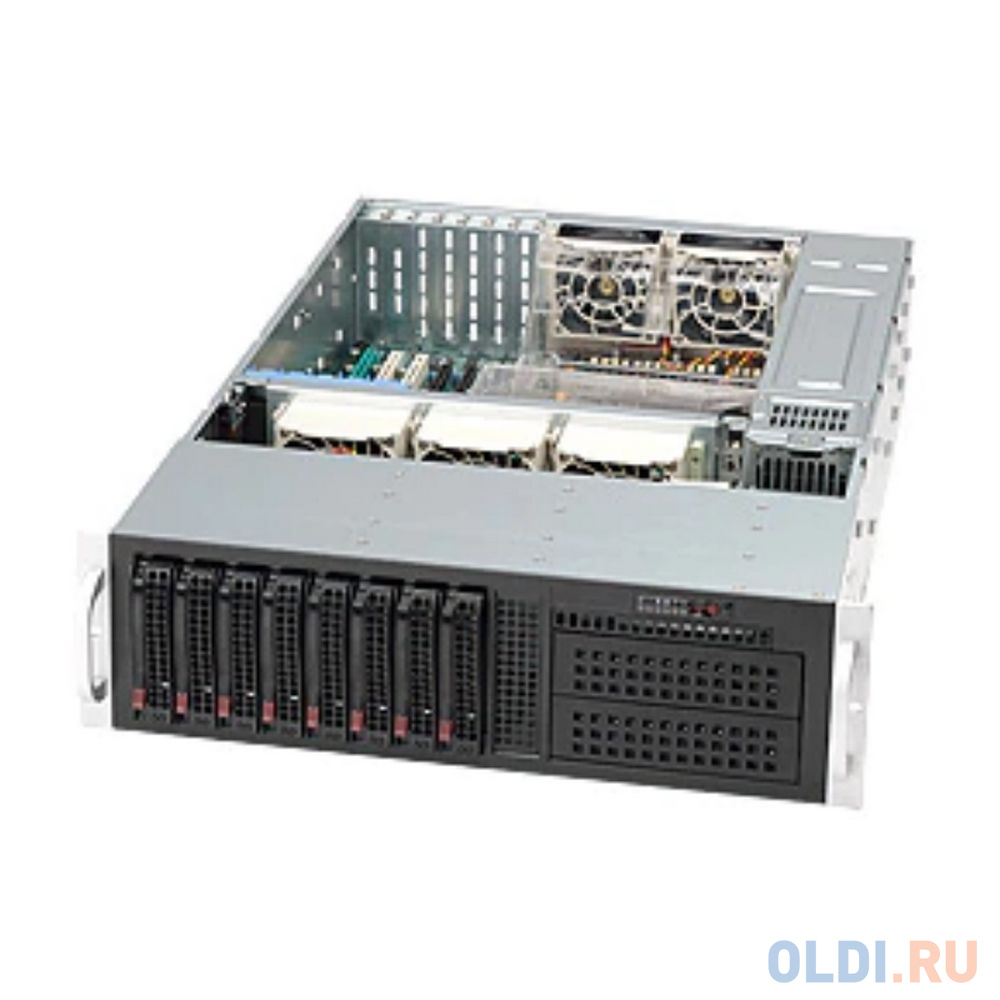 "Корпус SuperMicro CSE-835TQC-R1K03B 3U 8-Port Backplane Supports 8 x 3.5" SAS3/SATA3 HDD/SSD with" 2x mini SAS HD connecto