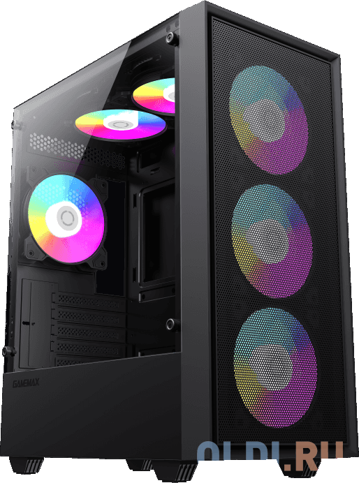 

Корпус microATX GameMax Storm Black Без БП чёрный, Черный