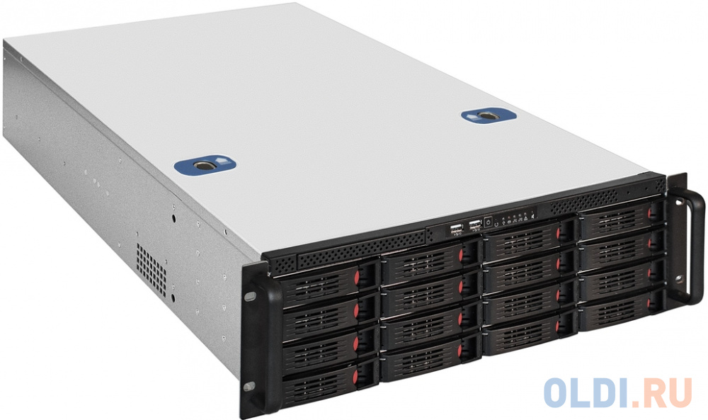 Серверный корпус ExeGate Pro 3U660-HS16 &lt;RM 19", высота 3U, глубина 660, БП 2U-920ADS, 16xHotSwap, USB&gt; - EX296381RUS