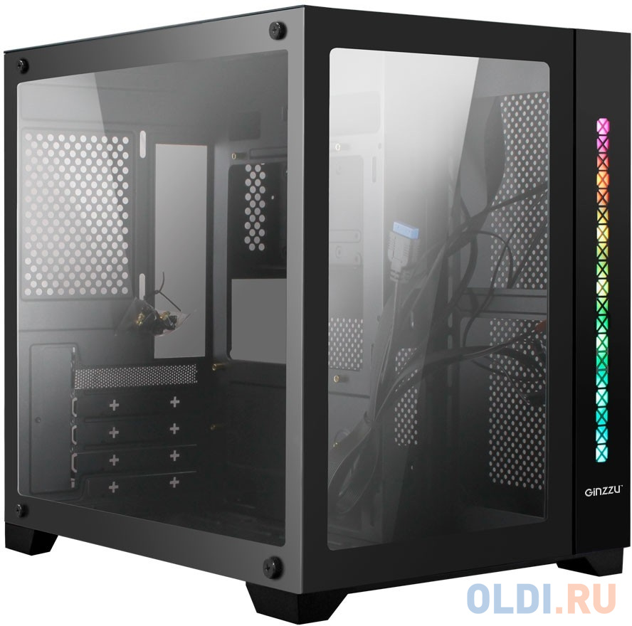 Корпус microATX GINZZU V300 Без БП черный