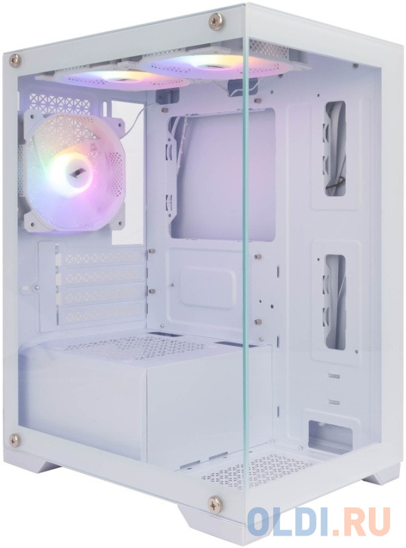 1STPLAYER MIKU Mi2 White / mATX / 3x120mm LED fans / Mi2-WH-3F1-W