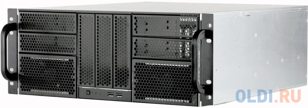 Procase RE411-D7H6-FE-65 Корпус 4U server case, 7x5.25+6HDD, черный, без блока питания, глубина 650мм, MB EATX 12"x13", панель вентиляторов 3х120