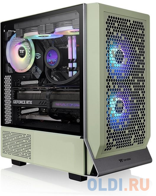 Корпус Thermaltake Ceres 300 TG ARGB Matcha зеленый без БП ATX 7x140mm 5x180mm 2xUSB3.0 audio bott PSU