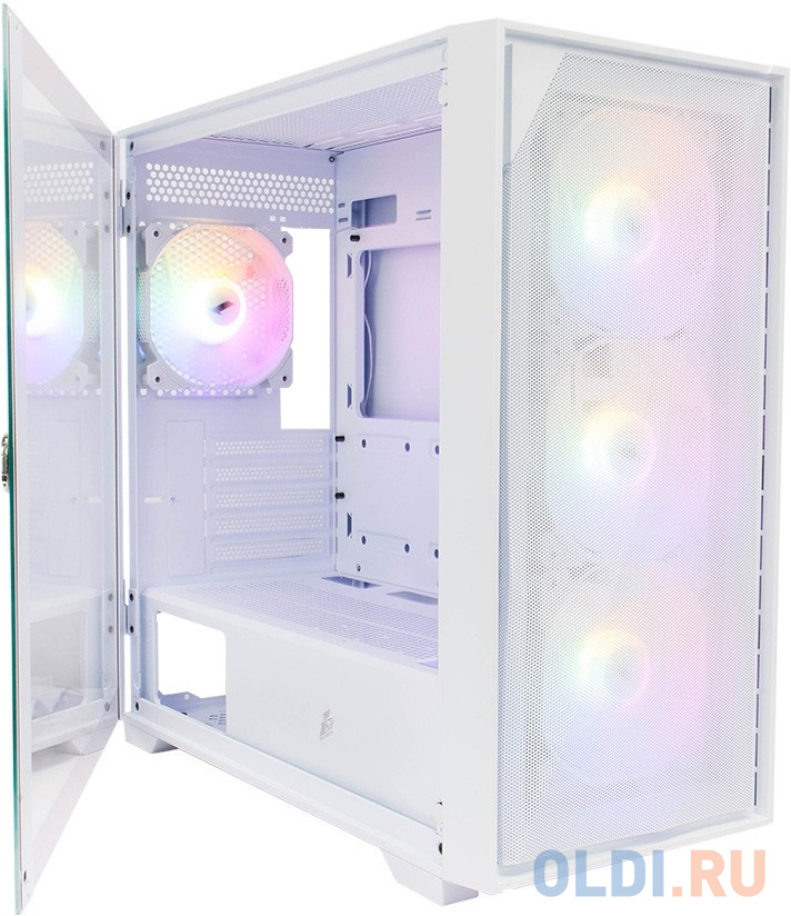 1STPLAYER DK D6 White / mATX / 4x120mm LED fans / D6-WH-4F1-W