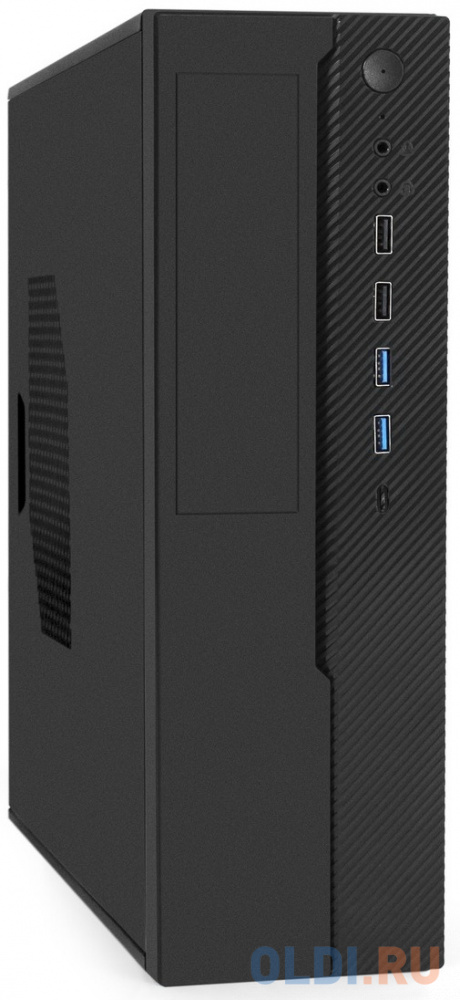 Корпус Desktop ExeGate MI-641-01-TPS350 (mini-ITX/mATX, БП TPS350 с вент. 8см, 2*USB+2*USB3.0, HD аудио, черный)