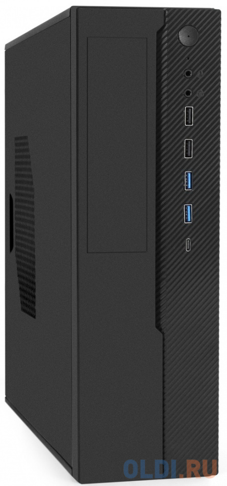 Корпус Desktop ExeGate MI-641-01С-TPS350 (mini-ITX/mATX, БП TPS350 с вент. 8см, 2*USB+2*USB3.0+TypeC, HD аудио, черный)