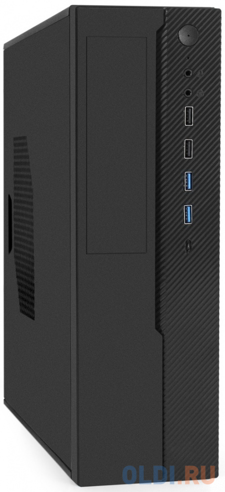 Корпус Desktop ExeGate MI-641-01 (mini-ITX/mATX, без БП, 2*USB+2*USB3.0, HD аудио, черный)