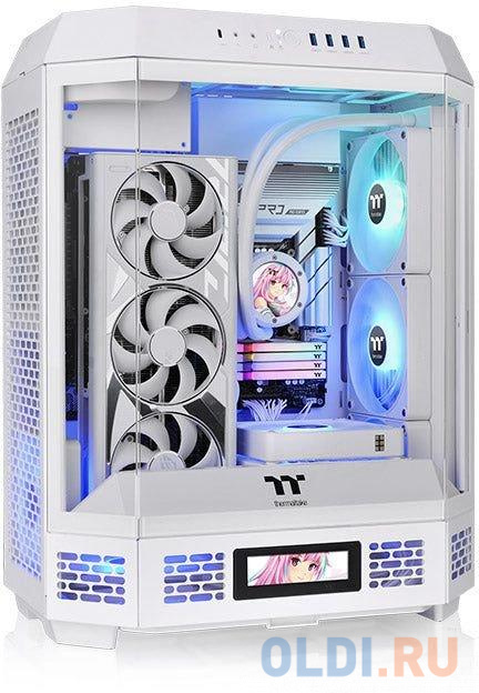 Корпус Thermaltake The Tower 600 белый без БП ATX 13x120mm 9x140mm 4xUSB3.0 audio bott PSU