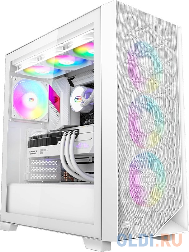 Корпус PcCooler C3D510 WH ARGB белый без БП ATX 3x120mm 2xUSB3.0 1xUSB3.1 audio bott PSU - C3D510-WHP3-GL