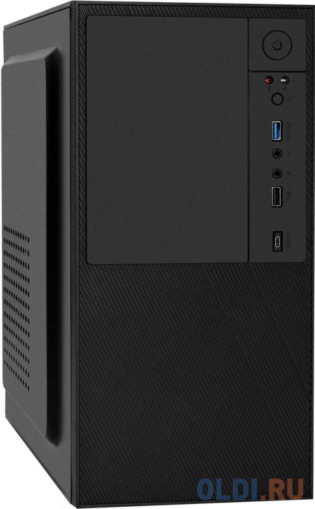 Корпус Minitower ExeGate BAA-308UC (mATX, без БП, 1*USB+1*USB3.0+1*TypeC, HD Audio, черный)