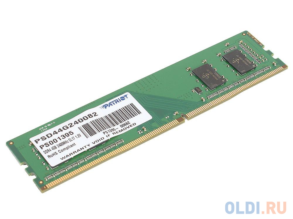 Оперативная память для компьютера Patriot PSD44G240082 DIMM 4Gb DDR4 2400MHz - фото 1