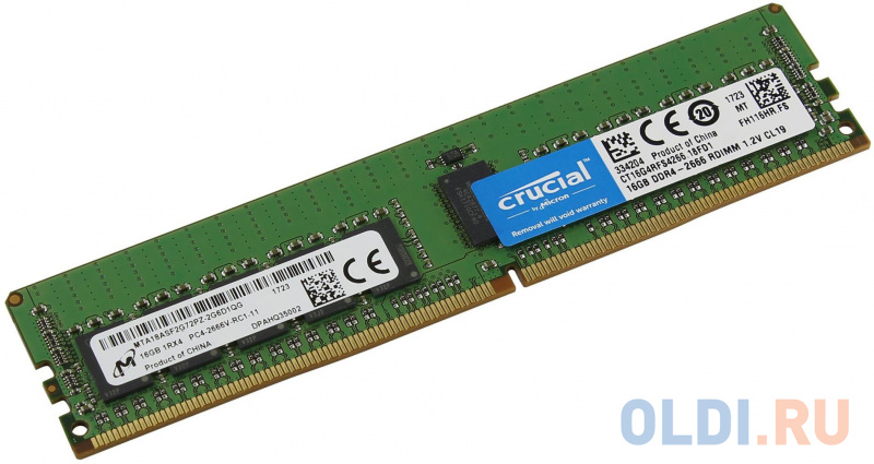 

Память DDR4 16Gb (pc-21300) 2666MHz Crucial ECC REG SRx4 CT16G4RFS4266