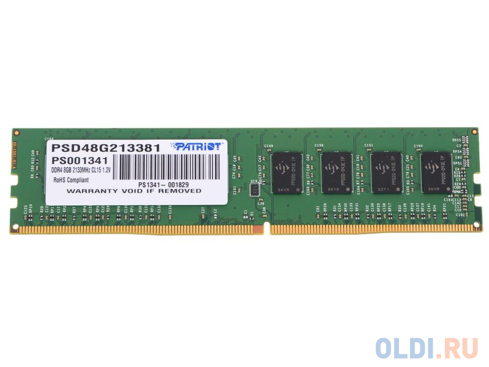 Оперативная память для компьютера Patriot PSD48G213381 DIMM 8Gb DDR4 2133MHz - фото 2