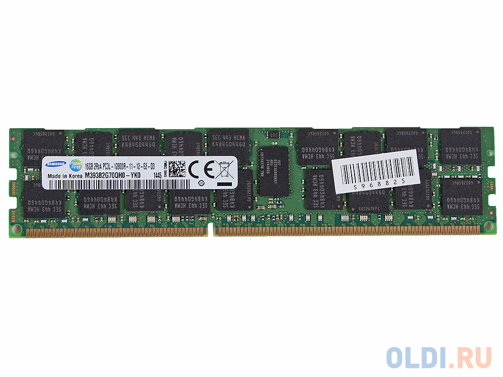 Оперативная память для компьютера Samsung M393B2G70QH0-YK008 DIMM 16Gb DDR3 1600MHz фото