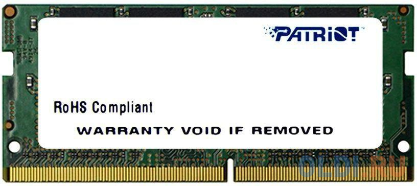 Оперативная память для ноутбука Patriot PSD416G26662S SO-DIMM 16Gb DDR4 2666 MHz PSD416G26662S оперативная память для ноутбука kingston kvr26s19d8 16 so dimm 16gb ddr4 2666 mhz kvr26s19d8 16