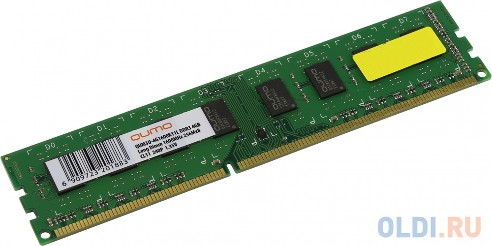 Оперативная память для компьютера QUMO QUM3U-4G1600K11 SO-DIMM 4Gb DDR3 1600MHz от OLDI