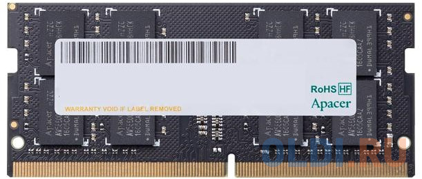 Оперативная память для ноутбука Apacer ES.08G2V.GNH SO-DIMM 8Gb DDR4 2666 MHz ES.08G2V.GNH оперативная память для ноутбука apacer as16ggb26cqybgh so dimm 16gb ddr4 2666mhz