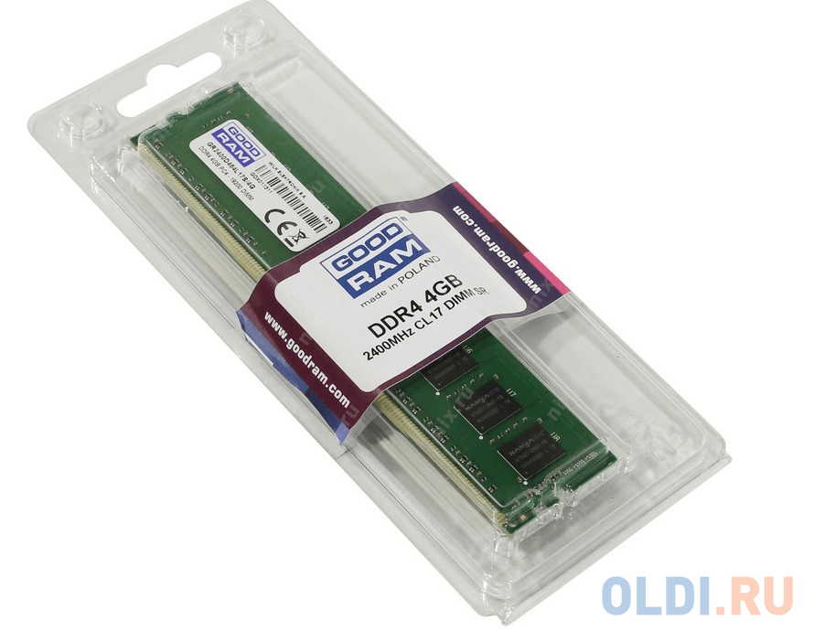 

Оперативная память Goodram GR2400S464L17S/4G DIMM 4Gb DDR4 2400MHz