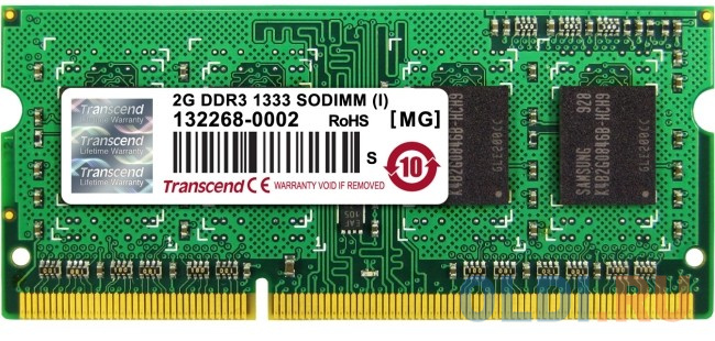 

Оперативная память для ноутбука Transcend TS256MSK64V3N SO-DIMM 2Gb DDR3 1333MHz