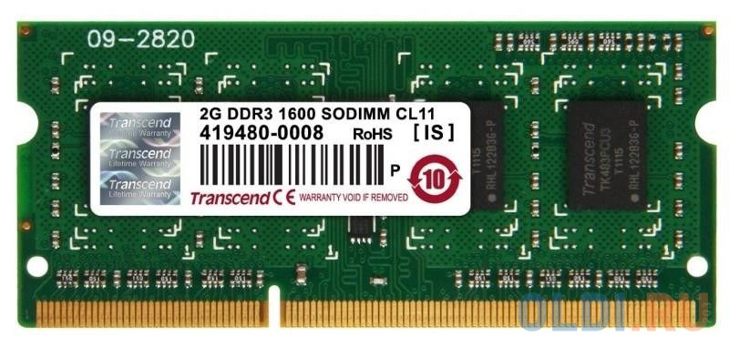 

Оперативная память Transcend TS256MSK64V6N SO-DIMM 2Gb DDR3 1600MHz