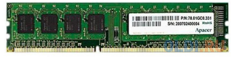 

Оперативная память для компьютера Apacer AU04GFA33C9TBGC DIMM 4Gb DDR3 1333MHz