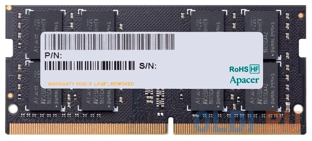 Оперативная память для ноутбука Apacer AS04GGB26CQTBGH SO-DIMM 4Gb DDR4 2666 MHz AS04GGB26CQTBGH