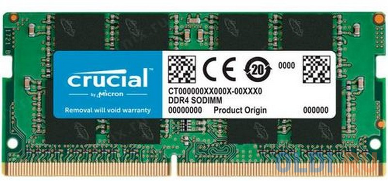 Оперативная память для ноутбука Crucial Basics Laptop SO-DIMM 8Gb DDR4 3200 MHz CT8G4SFRA32A