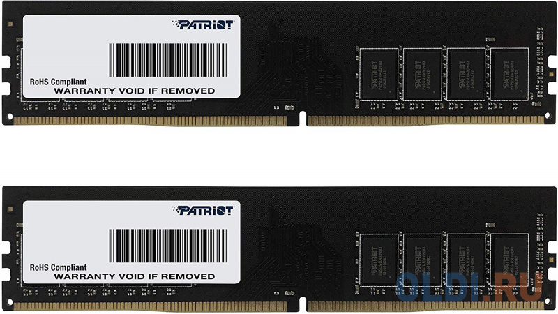 

Оперативная память 32Gb (2x16Gb) PC4-21300 2666MHz DDR4 DIMM CL19 Patriot PSD432G2666K