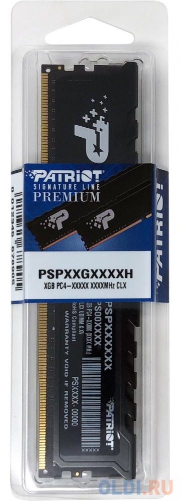 Оперативная память для компьютера Patriot PSP416G320081H1 DIMM 16Gb DDR4 3200 MHz PSP416G320081H1 фото