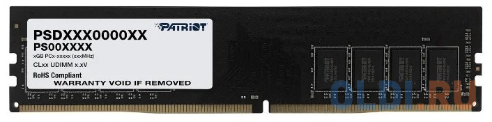 Оперативная память для компьютера Patriot Signature Line DIMM 32Gb DDR4 2666 MHz PSD432G26662 flamingo line когтерез гильотина для животных