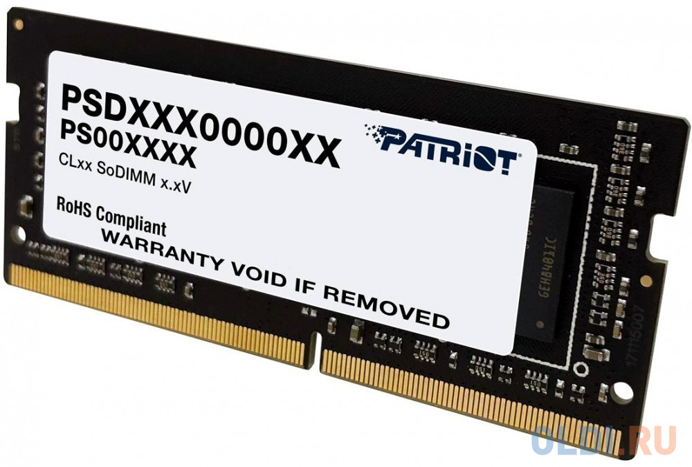 Оперативная память для ноутбука Patriot PSD416G320081S SO-DIMM 16Gb DDR4 3200 MHz PSD416G320081S фото