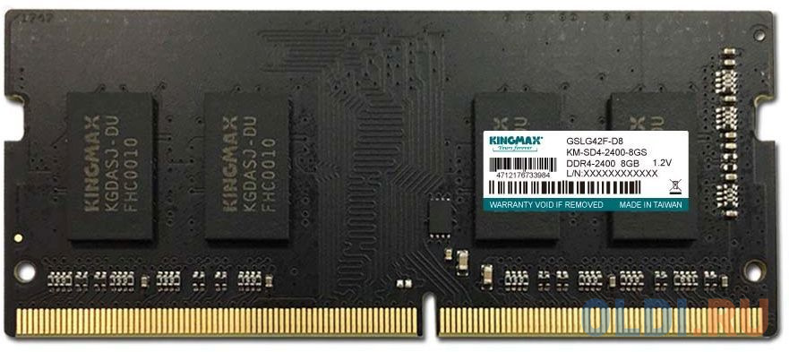 

Оперативная память для ноутбука KingMax KM-SD4-2400-8GS SO-DIMM 8Gb DDR4 2400MHz