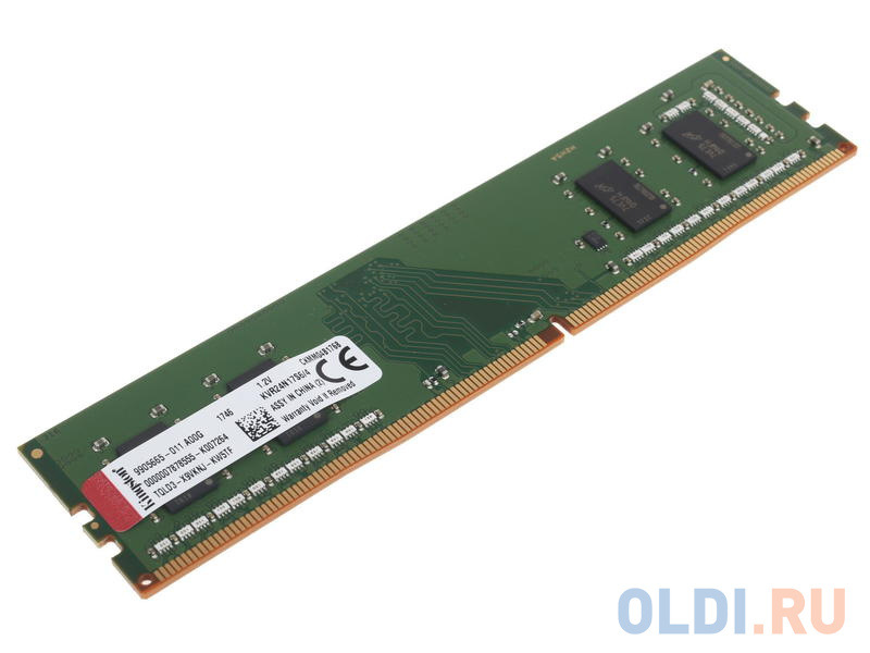 

Оперативная память 4Gb (1x4Gb) PC4-19200 2400MHz DDR4 DIMM CL17 Kingston KVR24N17S6L/4