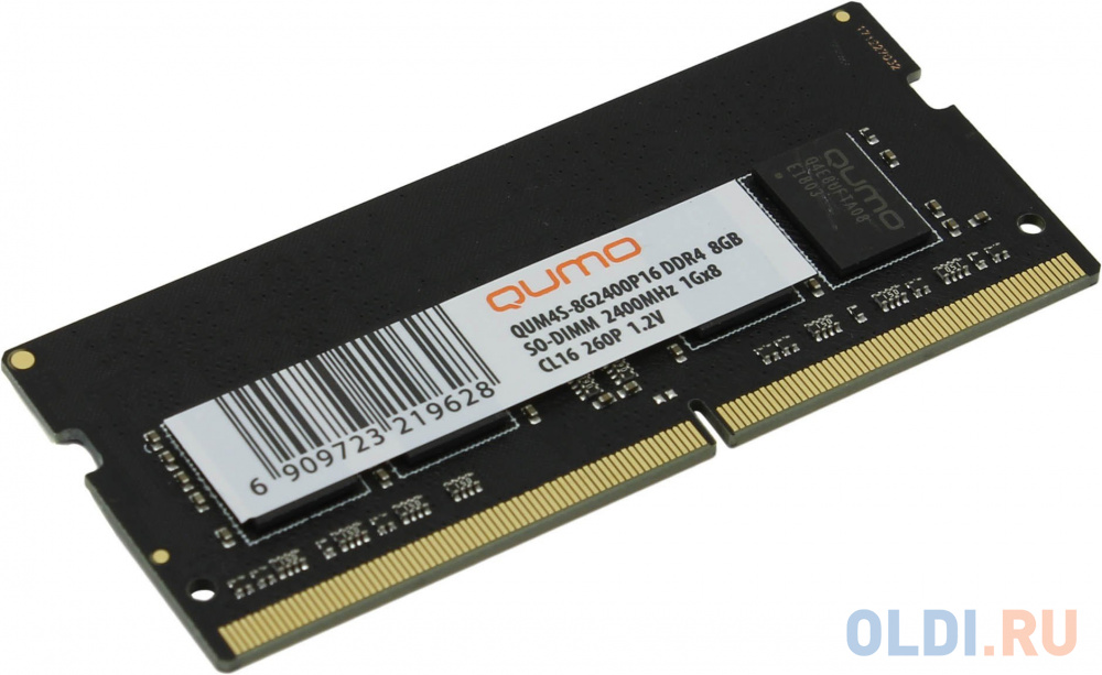 Оперативная память для ноутбука QUMO QUM4S-8G2400P16 SO-DIMM 8Gb DDR4 2400MHz от OLDI