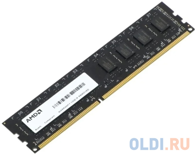 Оперативная память для компьютера AMD R534G1601U1SL-U DIMM 4Gb DDR3 1600 MHz R534G1601U1SL-U