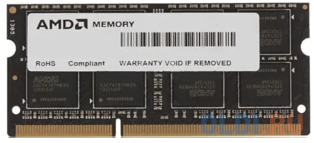Оперативная память для ноутбука AMD R538G1601S2S-U DIMM 8Gb DDR3 1600 MHz R538G1601S2S-U оперативная память для ноутбука patriot psd34g16002s so dimm 4gb ddr3 1600 mhz psd34g16002s
