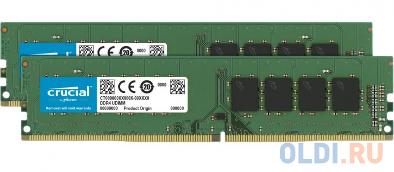 

Память для настольных систем, Crucial DRAM 16GB Kit (8GBx2) DDR4-3200 MT/s (PC4-25600) CL22 UDIMM 1.2V.(RCISCT2K8G4DFRA32A)(CT2K8G4DFRA32A)