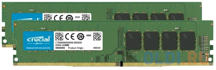 

Оперативная память 32Gb (2x16Gb) PC4-21300 2666MHz DDR4 UDIMM CL19 Crucial CT2K16G4DFRA266