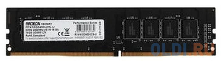 Оперативная память для компьютера AMD R7416G2400U2S-U DIMM 16Gb DDR4 2400MHz