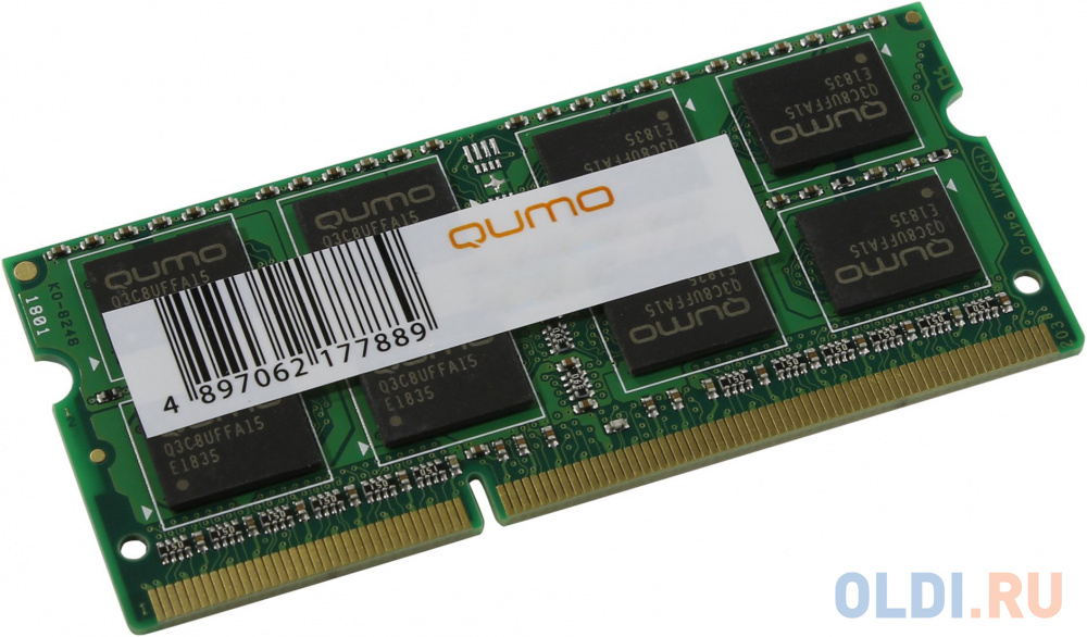 Оперативная память для ноутбука QUMO QUM3S-4G1333K9R/C9 DIMM 4Gb DDR3 1333 MHz QUM3S-4G1333K9R/C9